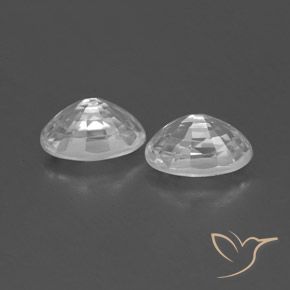 Pedras preciosas de Zircão Branco natural de 1.70 ct, oval, VVS