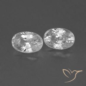 Pedras preciosas de Zircão Branco natural de 1.68 ct, oval, VVS-VS
