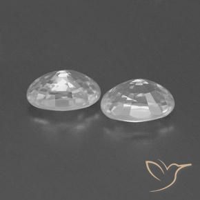 Pedras preciosas de Zircão Branco natural de 1.68 ct, oval, VVS-VS