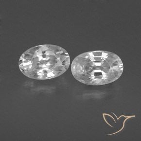 1.60ctw Natural Branco Zircão, oval, VVS-VS