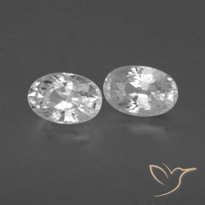 Pedras preciosas de Zircão Branco natural de 1.60 ct, oval, VVS-VS