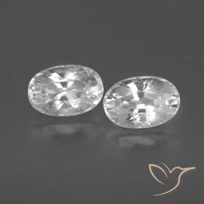 1.67ctw Natural Branco Zircão, oval, VVS