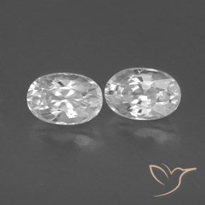 Pedras preciosas de Zircão Branco natural de 1.67 ct, oval, VVS