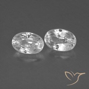 Pedras preciosas de Zircão Branco natural de 1.62 ct, oval, VVS