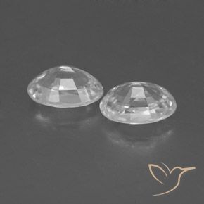 Pedras preciosas de Zircão Branco natural de 1.62 ct, oval, VVS
