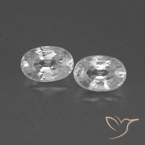 1.66ctw Natural Branco Zircão, oval, VVS