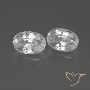 Pedras preciosas de Zircão Branco natural de 1.66 ct, oval, VVS