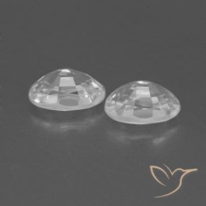Pedras preciosas de Zircão Branco natural de 1.66 ct, oval, VVS