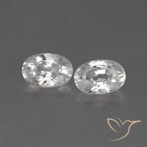 1.65ctw Natural Branco Zircão, oval, VVS-VS