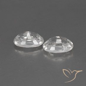 Pedras preciosas de Zircão Branco natural de 1.65 ct, oval, VVS-VS