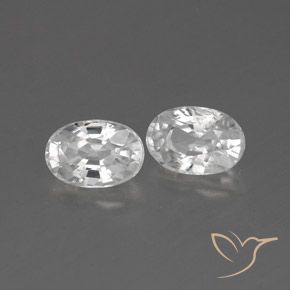 Pedras preciosas de Zircão Branco natural de 1.71 ct, oval, VVS-VS
