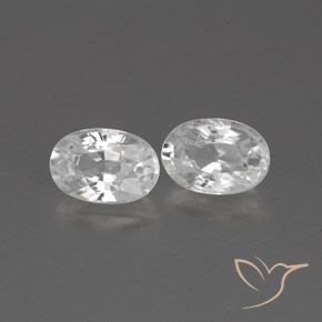 Pedras preciosas de Zircão Branco natural de 1.62 ct, oval, VVS-VS