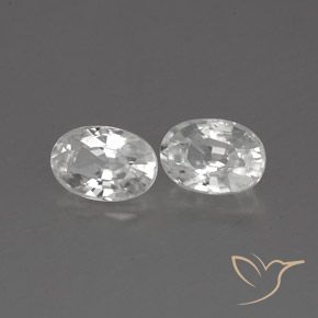 Pedras preciosas de Zircão Branco natural de 1.71 ct, oval, VVS
