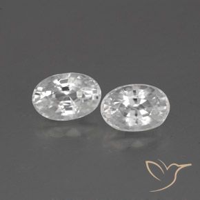 1.75ctw Natural Branco Zircão, oval, VVS-VS