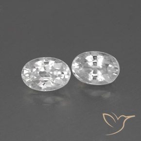 Pedras preciosas de Zircão Branco natural de 1.75 ct, oval, VVS-VS