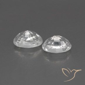 Pedras preciosas de Zircão Branco natural de 1.75 ct, oval, VVS-VS