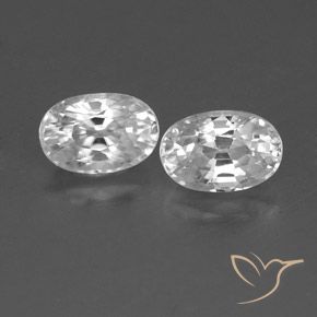 1.76ctw Natural Branco Zircão, oval, VVS-VS
