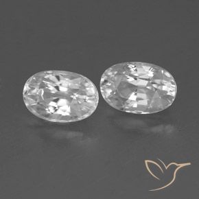 Pedras preciosas de Zircão Branco natural de 1.76 ct, oval, VVS-VS