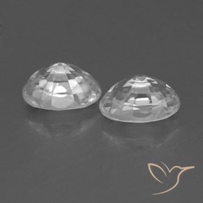 Pedras preciosas de Zircão Branco natural de 1.76 ct, oval, VVS-VS