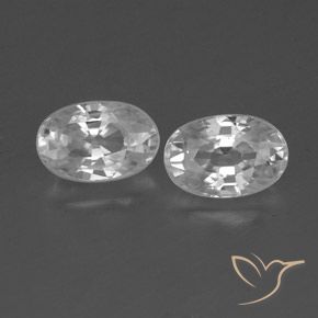 1.69ctw Natural Branco Zircão, oval, VVS