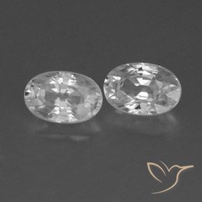 Pedras preciosas de Zircão Branco natural de 1.69 ct, oval, VVS