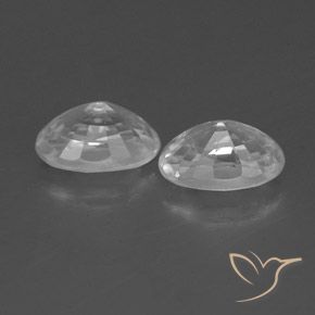Pedras preciosas de Zircão Branco natural de 1.69 ct, oval, VVS