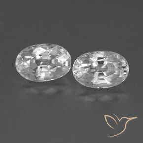 1.77ctw Natural Branco Zircão, oval, VVS