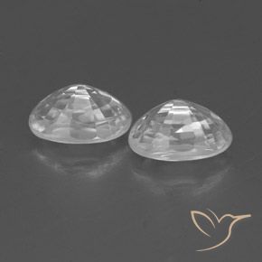Pedras preciosas de Zircão Branco natural de 1.77 ct, oval, VVS