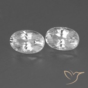 Pedras preciosas de Zircão Branco natural de 1.68 ct, oval, VVS-VS