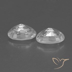 Pedras preciosas de Zircão Branco natural de 1.68 ct, oval, VVS-VS
