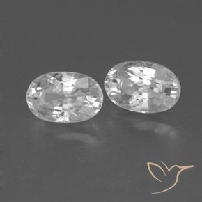 Pedras preciosas de Zircão Branco natural de 1.66 ct, oval, VVS-VS