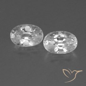 1.66ctw Natural Branco Zircão, oval, VVS