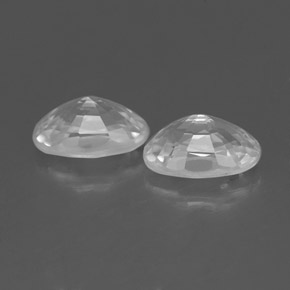 Pedras preciosas de zircão branco natural de 1,59 ct, corte oval, VVS-VS
