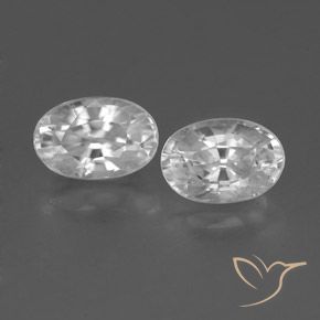 1.65ctw Natural Branco Zircão, oval, VS