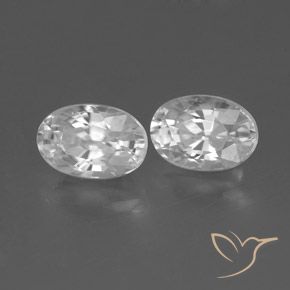 Pedras preciosas de Zircão Branco natural de 1.65 ct, oval, VS