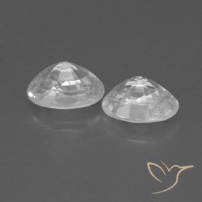 Pedras preciosas de Zircão Branco natural de 1.65 ct, oval, VS