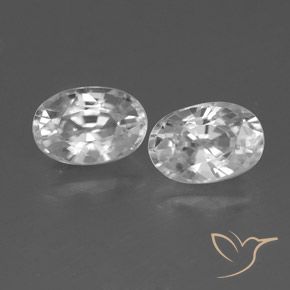 1.74ctw Natural Branco Zircão, oval, VVS