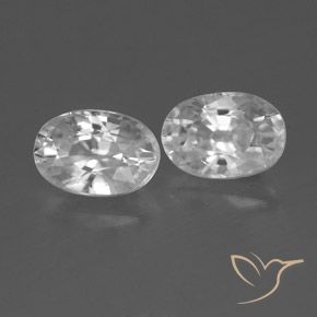 Pedras preciosas de Zircão Branco natural de 1.74 ct, oval, VVS