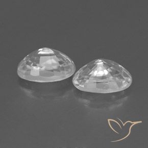 Pedras preciosas de Zircão Branco natural de 1.74 ct, oval, VVS