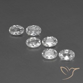 3.95ctw Natural Branco Zircão, oval, VVS-VS