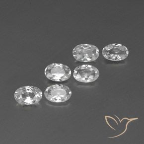 Pedras preciosas de Zircão Branco natural de 3.95 ct, oval, VVS-VS