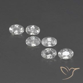 4.49ctw Natural Branco Zircão, oval, VVS-VS