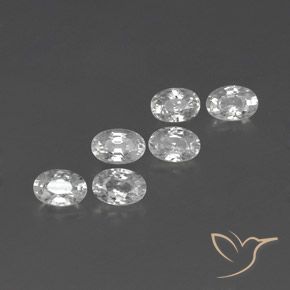 Pedras preciosas de Zircão Branco natural de 4.49 ct, oval, VVS-VS