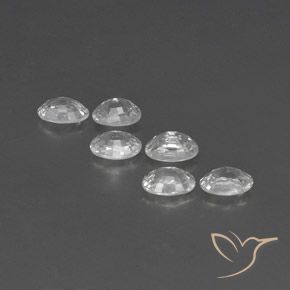 Pedras preciosas de Zircão Branco natural de 4.49 ct, oval, VVS-VS