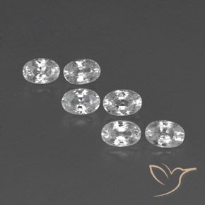 4.87ctw Natural Branco Zircão, oval, VVS-VS