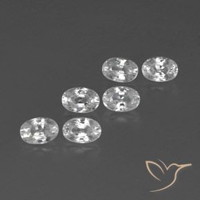 Pedras preciosas de Zircão Branco natural de 4.87 ct, oval, VVS-VS