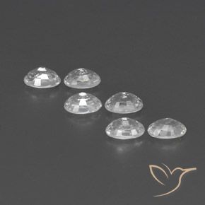 Pedras preciosas de Zircão Branco natural de 4.87 ct, oval, VVS-VS