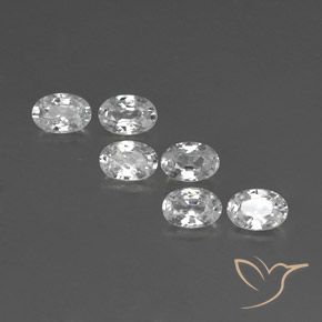 4.23ctw Natural Branco Zircão, oval, VVS-VS
