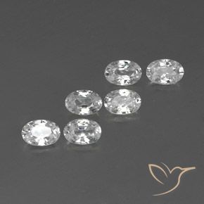 Pedras preciosas de Zircão Branco natural de 4.23 ct, oval, VVS-VS