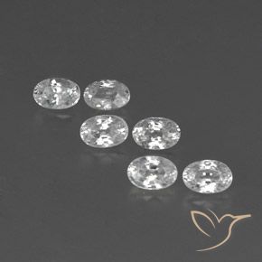 4.86ctw Natural Branco Zircão, oval, VVS-VS